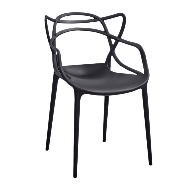 Contemporary Style Chairs Arm Chair for Kitchen with Plastic Legs