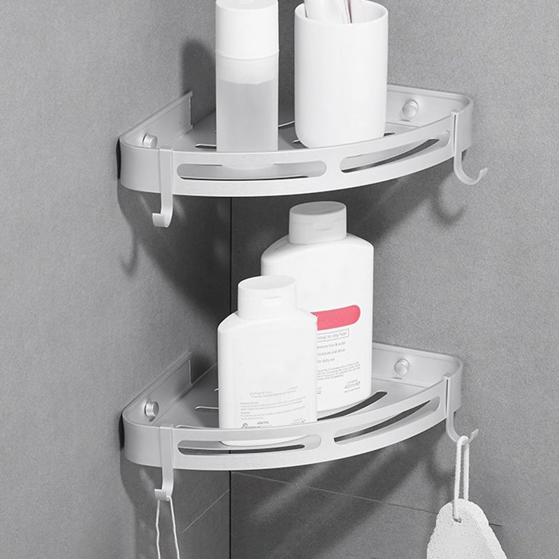 Modern Aluminum Bathroom Accessory Set Black/ Sliver Bath Shelf