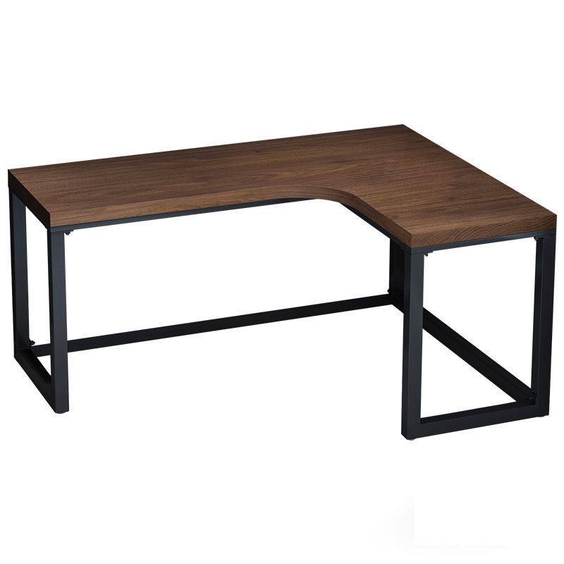 Solid Wood Writing Desk Industrial L-Shaped Task Desk for Home Office