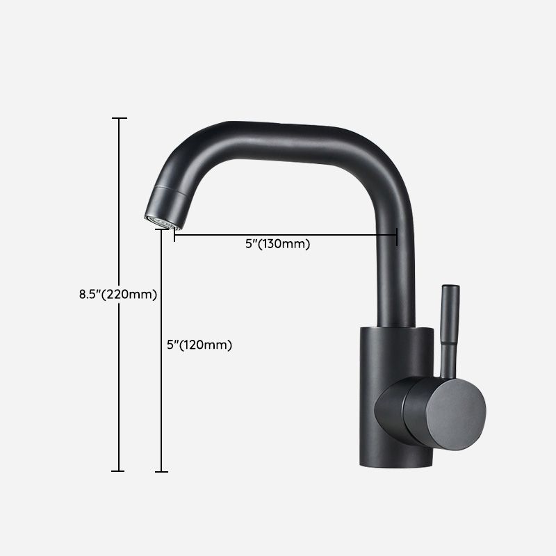 Vanity Sink Faucet Waterfall Spout Single Handle Faucet with LED Light