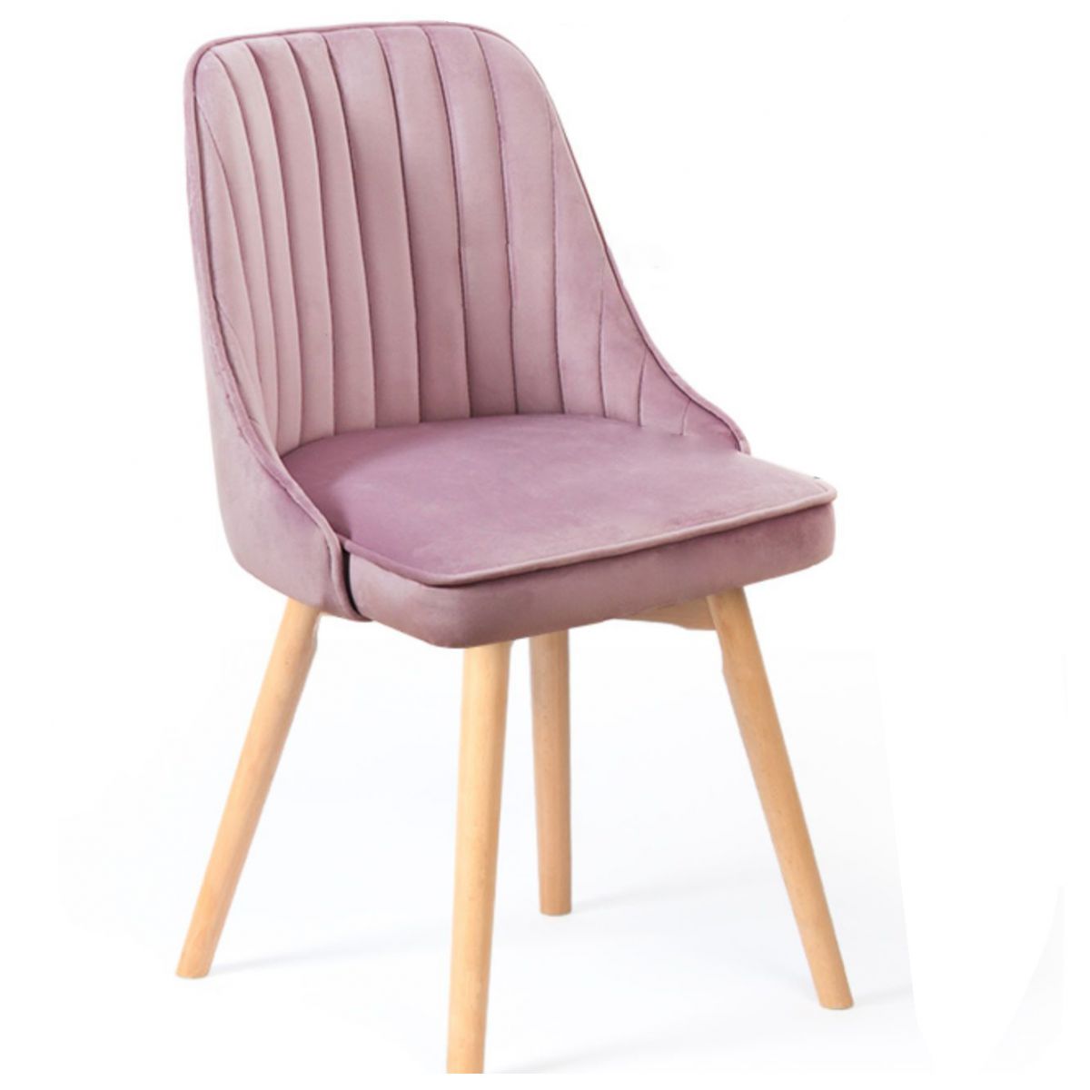 Modern Wooden Chairs Upholstered Solid Back Armless Chair for Home Use