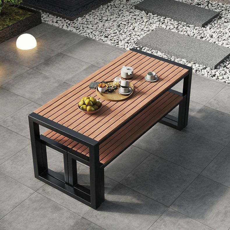 Industrial 1/3/5/7 Pieces Dining Set Reclaimed Wood Dining Table Set for Outdoor