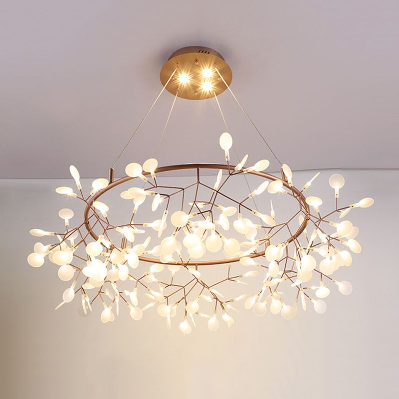 Grand lustre moderne lustre orbiculaire lumineux lustre en métal pour le salon