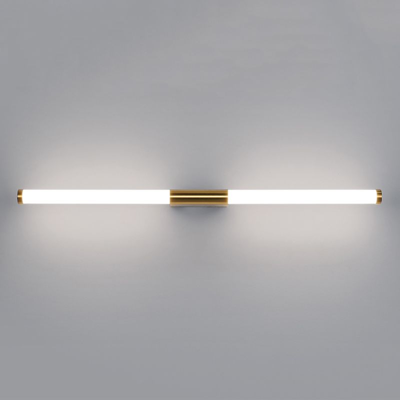 Modern Metal Wall Sconce Linear Shape Vanity Lamp with Plastic Shade