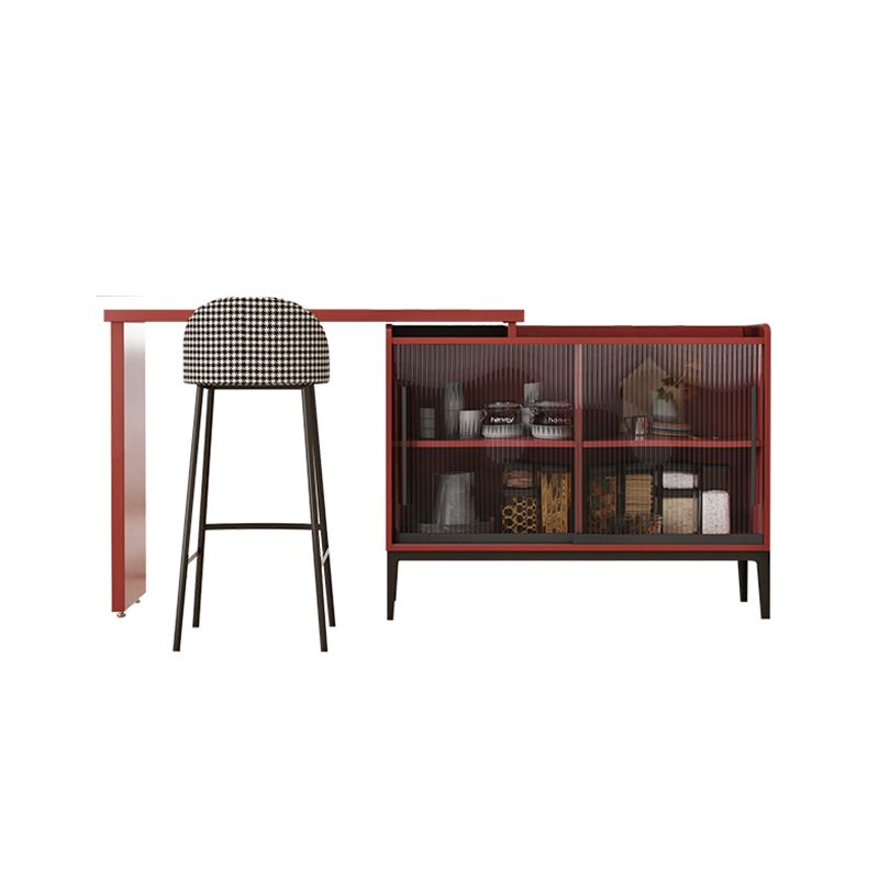 Modem & Contemporary Wood Rectangle Bar Stool Table for Living Room