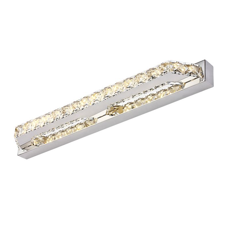 Fashion Rectangular Mirror Cabinet Vanity Light LED Crystal Wall Mounted Vanity Lights