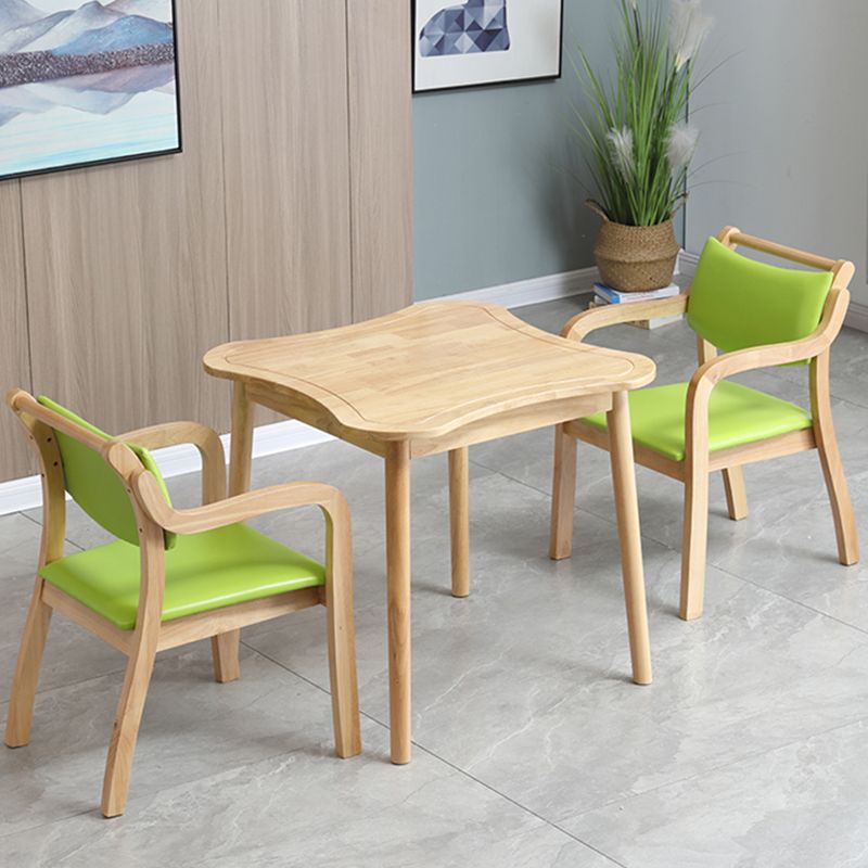 1/3/5 Piece Modern Style Dining Room Table and Chair Set with Solid Wood