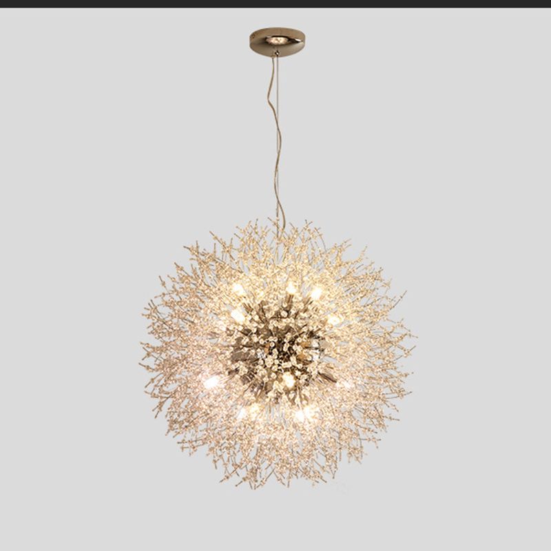 Globe Shape Chandelier Nordic Style Fireflies Chandelier Light pour le salon