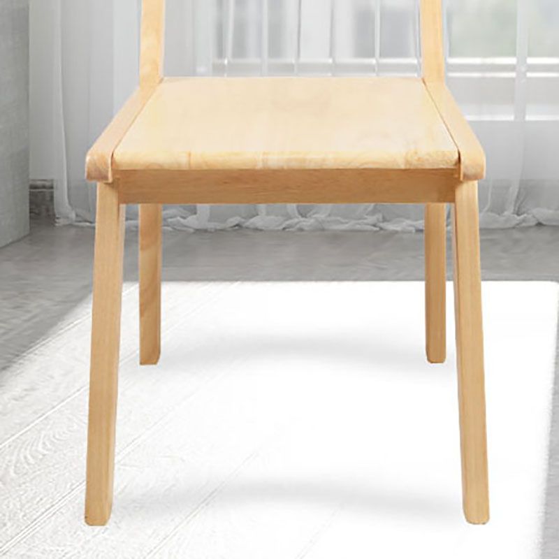 Contemporary Style Open Back Chair Wood Kitchen Dining Armless Chair