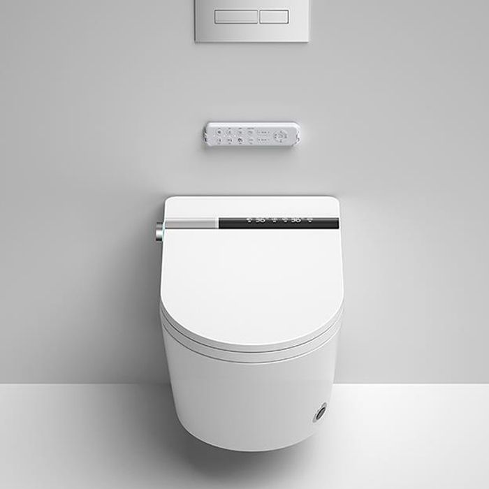 Dual Flush Wall Hung Toilet Set Elongated Deodorizing Wall Mounted Bidet