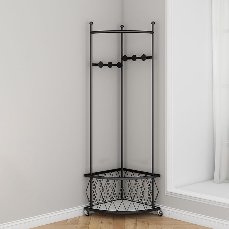 Contemporary Hall Stand Metal Storage Free Standing Coat Hanger Entryway Kit