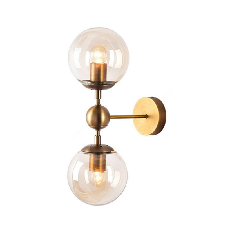 Industrial Glass Vanity Light Minimalist Wall Light Sconce for Washroom