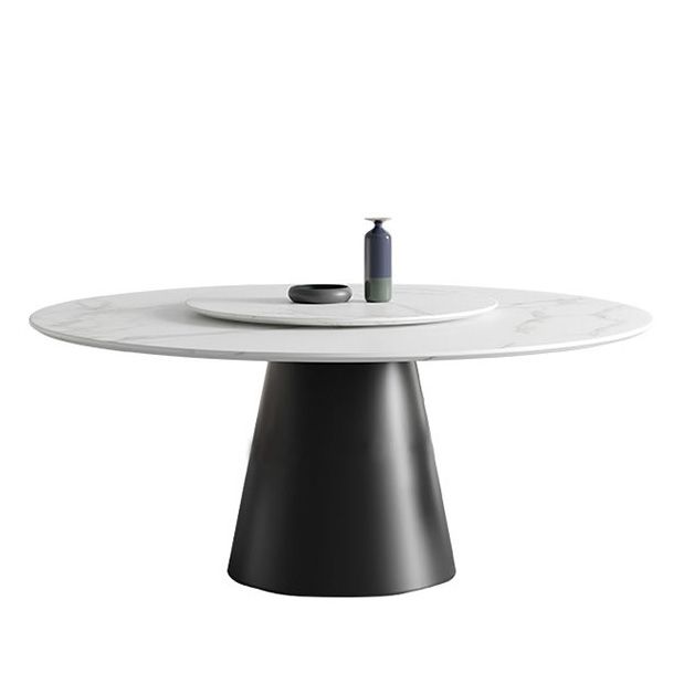 Round Standard Height Dining Table Contemporary Stone Top Dining Table