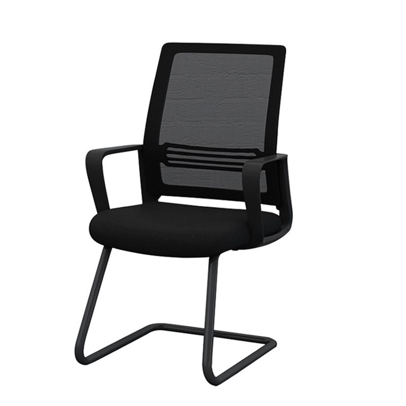 Black Contemporary Office Chair Breathable Air Grid Upholstered Desk Chair