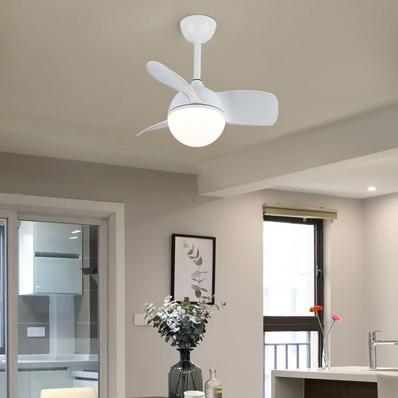 Nordic Style 1-Light Ceiling Fan Lamp Ball Shape Ceiling Fan Light for Bedroom