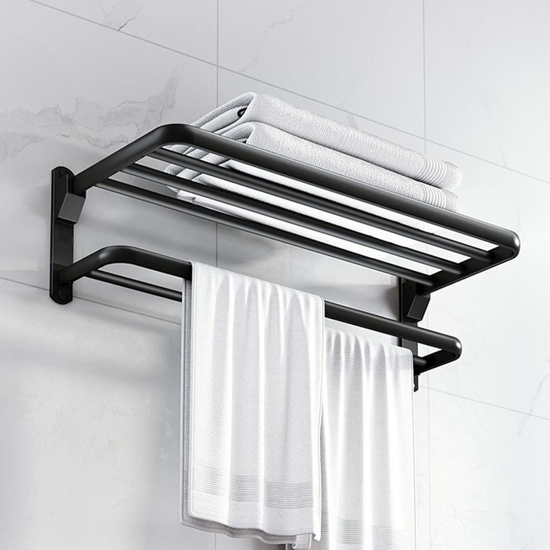 Aluminum Modern 7-Piece Bathroom Accessory Set Black Bathroom Hardware