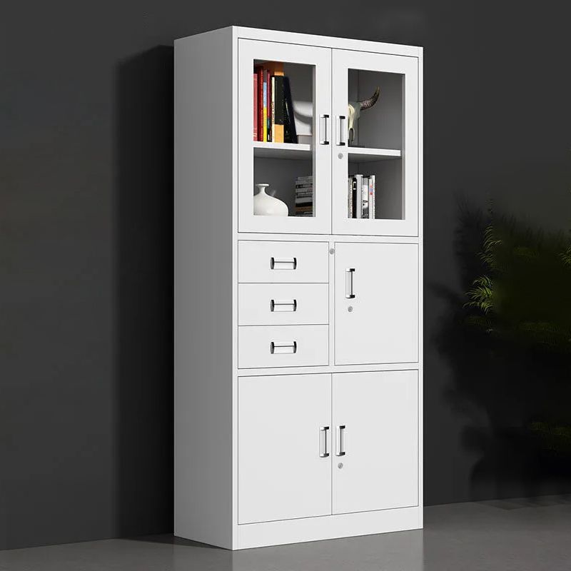 Steel Filing Cabinet Fire-Resistant File Cabinet with Lock and Storage