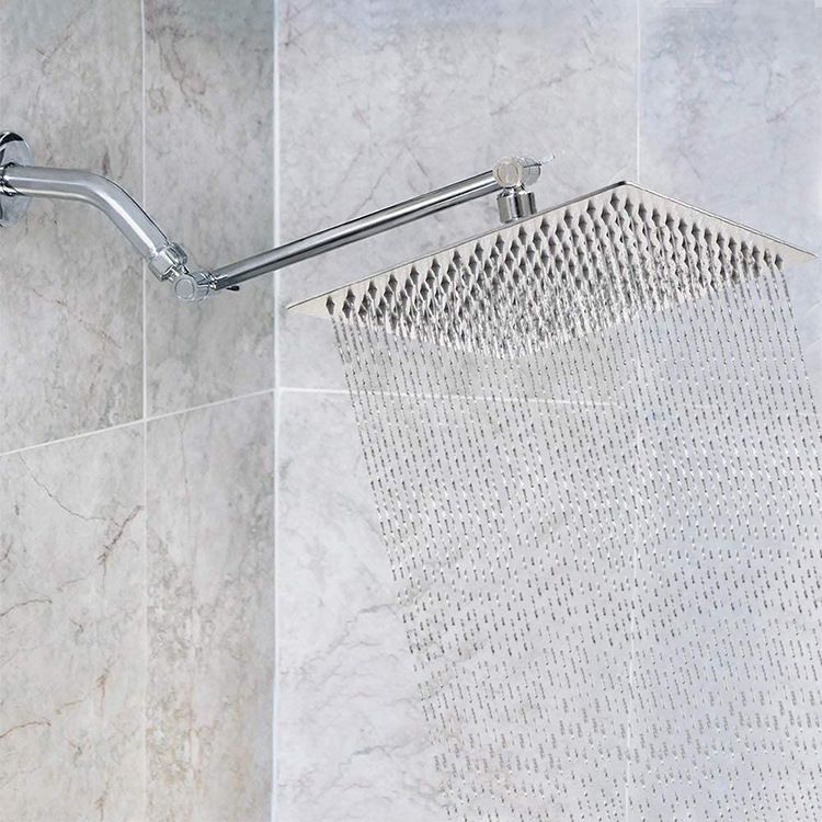 Modern Square Showerhead Wall-Mount Standard Spray Fixed Shower Head