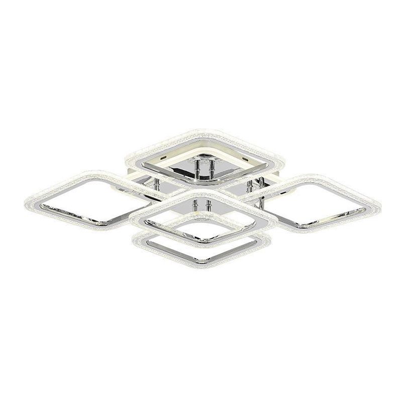 Modern Geometric Flush Mount Lighting Acrylic Flush Mount Lights in White