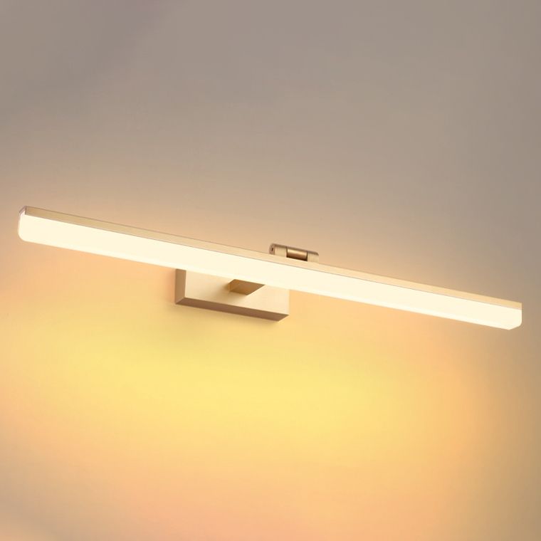 Apliques de luz de pared LED de espejo contemporáneo con sombra acrílica para el baño