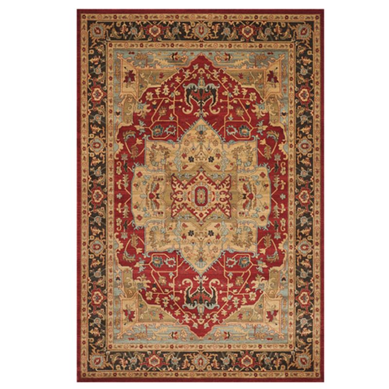 Multicolor Home Decoration Carpet Olden Medallion Area Rug Polyester with Non-Slip Backing Rug