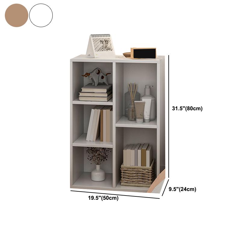 Standard Bookshelf Contemporary Style Closed Back Bookcase for Study Room and Office