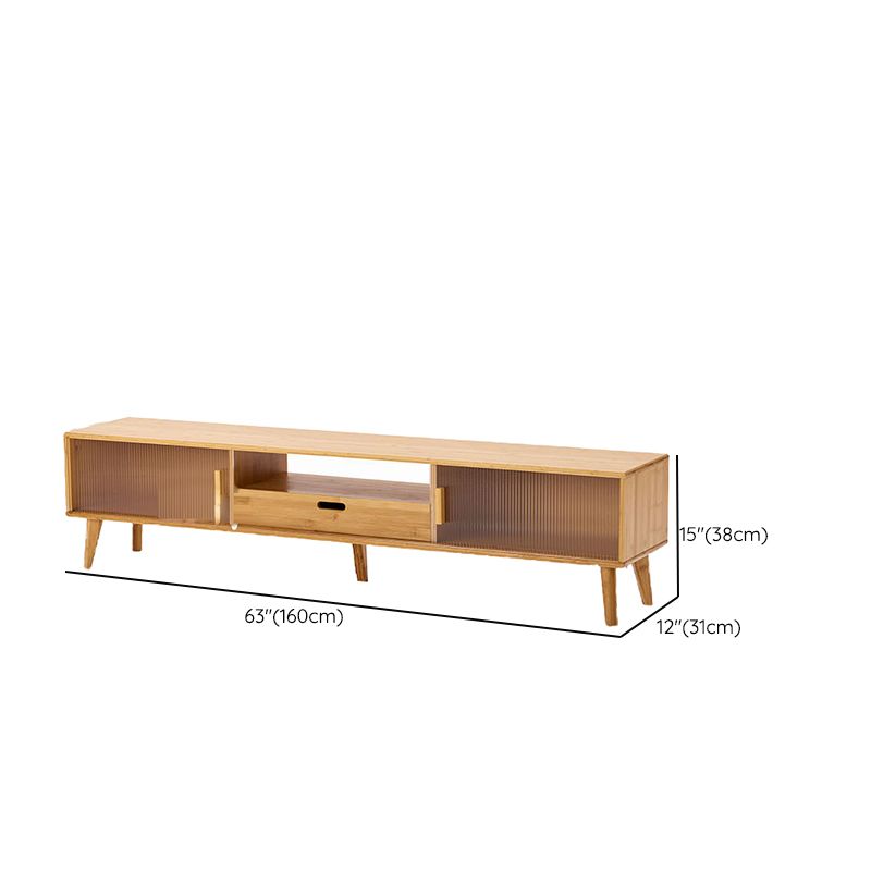 Scandinavian TV Stand Console Wooden Media Console TV Stand with Legs