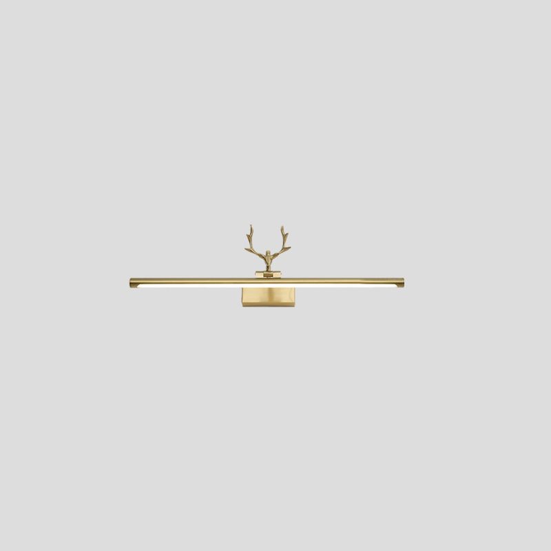 Acrylic LED Vanity Light in Modern Style Metal Linear Wall Light in Gold