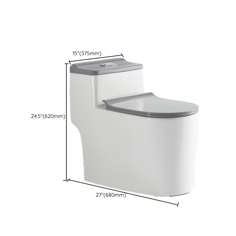 Traditional Gray Ceramic Flush Toilet Floor Mounted Urine Toilet for Washroom