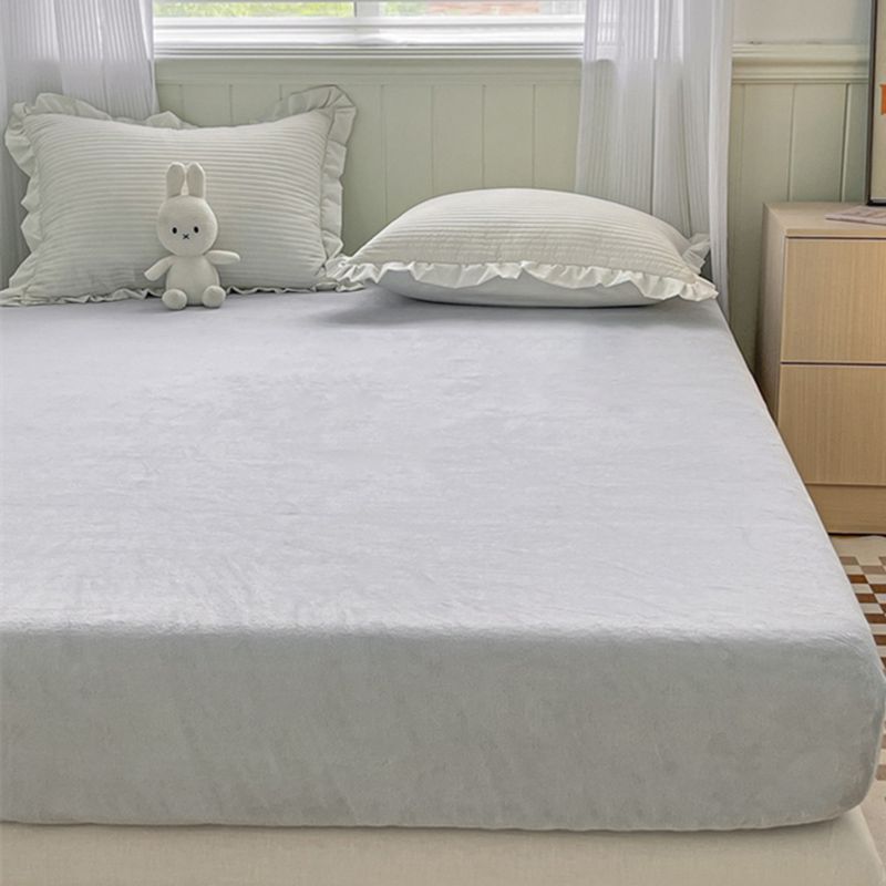 Solid Fitted Sheet Super Soft Standard Pillowcase for Bedroom