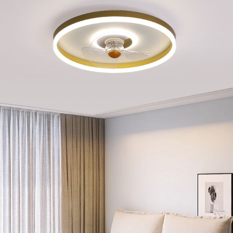 Modern Style Ceiling Fan Lighting Metal 2 Light Ceiling Fan Lamp for Living Room