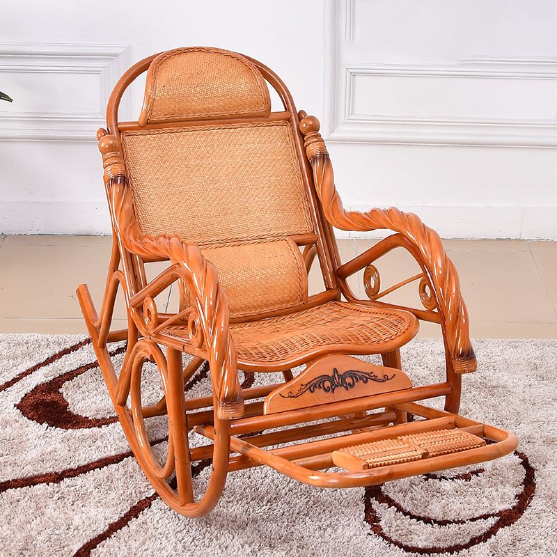 Antique Modern Rocking Chair Rattan Rocker Chair for Drawing Room