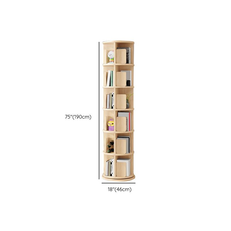 Solid Wood Rotatable Standard Bookcase Children's Storage Bookshelf