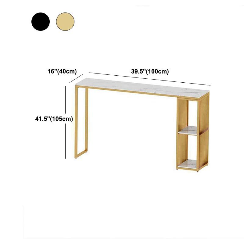 Industrial Rectangle Counter-height Pub Table Coffee Shop Pub Bar Table with Storage