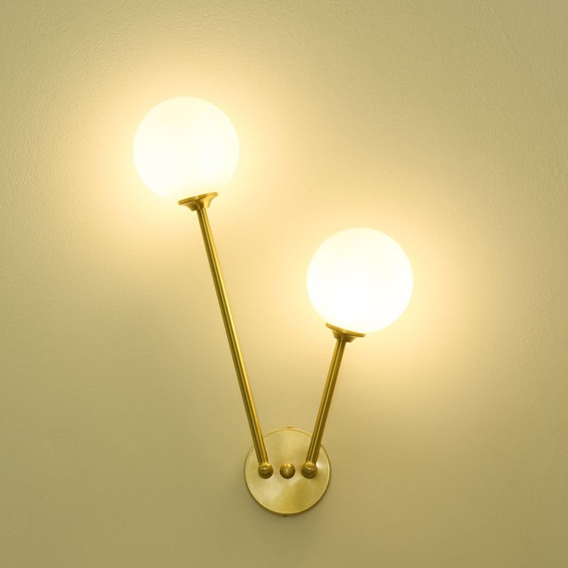 Glass Shade Vanity Light Minimalism Wall Light Sconce for Bathroom