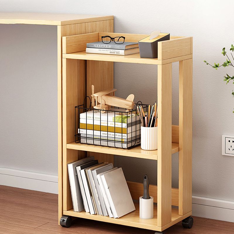 Modern Engineered Wood Bookshelf Etagere Vertical Open Shelf Bookcase