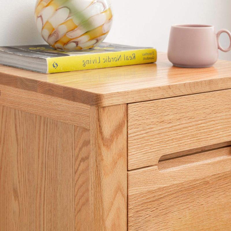 Simple Solid Wood Kids Bedside Table 3 Drawers Nursery Nightstand