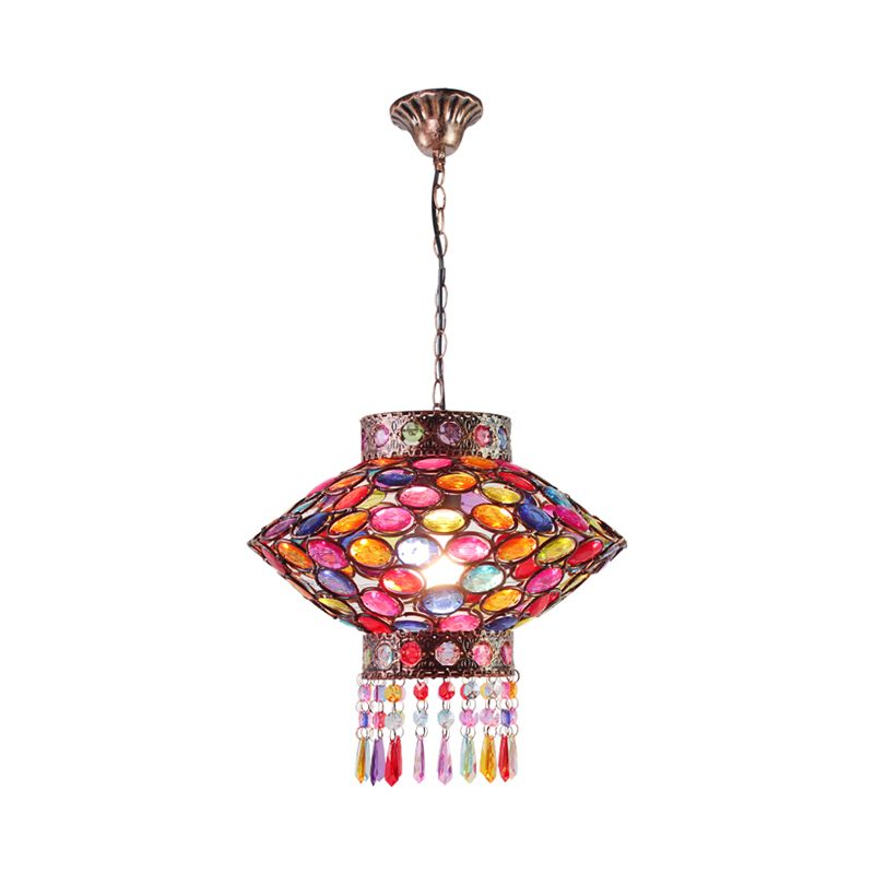 Metallrost-Suspensionsbeleuchtung Laternen 1-Kopf Bohemian Hanging Lamp für Restaurant