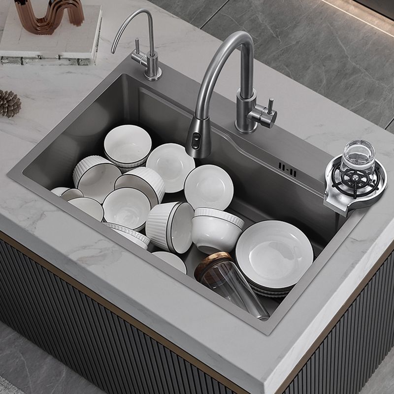 Stainless Steel Kitchen Sink Single Bowl Drop-In Sink with 3 Holes