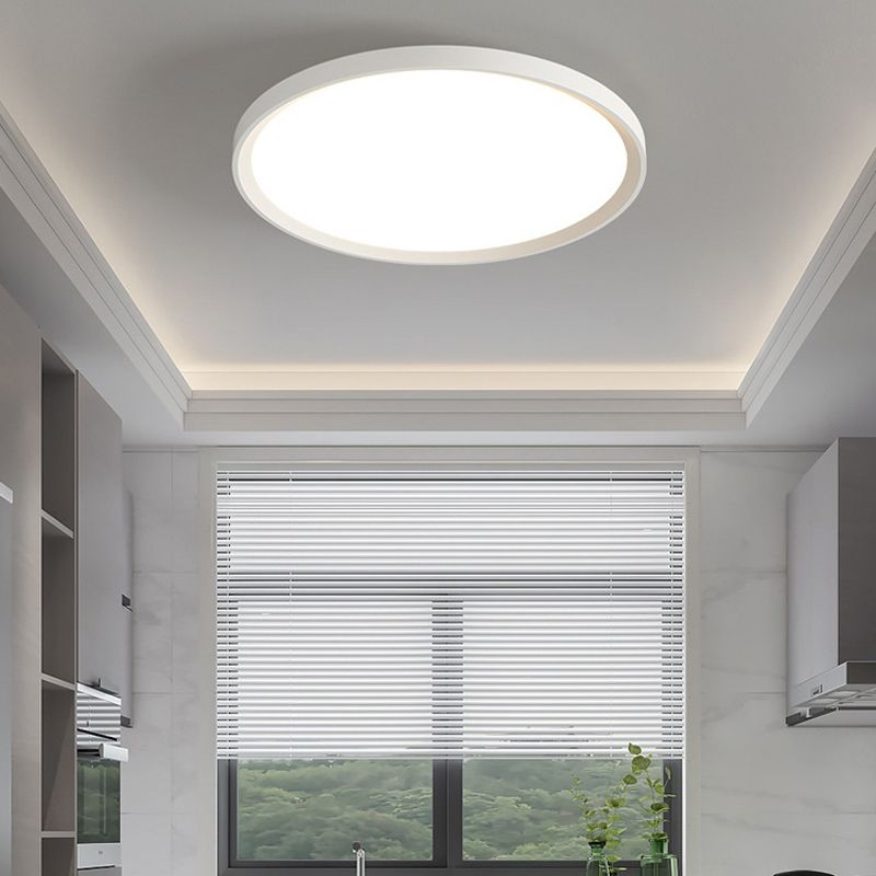 LED White Ceiling Light Modernism Round Flush Mount Lighting for Bedroom