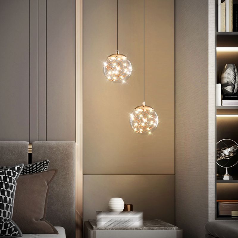 Contemporary Style Geometry Shape Pendant Lights Metal 2 Light Hanging Lamps