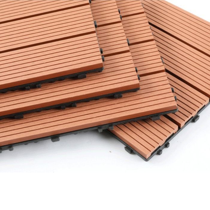 Square Snapping Patio Flooring Tiles Striped Pattern  Flooring Tiles