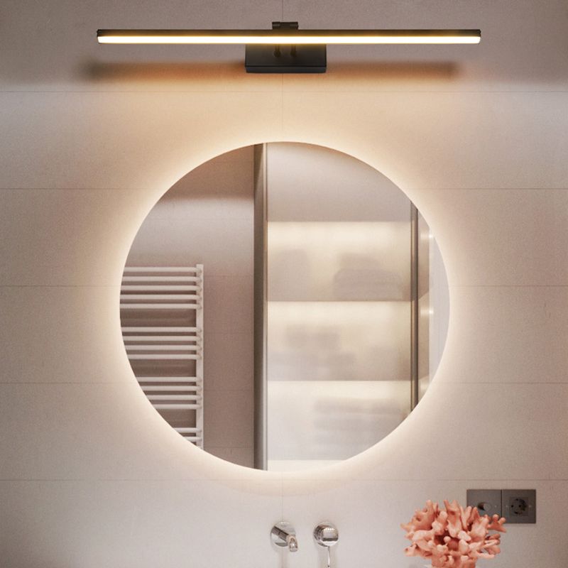 Linear Shape Metal Mirror Wall Light Modern 1-Light Mirror Wall Light Sconces