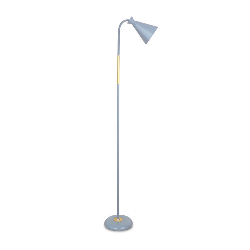 1 Light Cone-Shaped Floor Lamp Contemporary Metal Standard Lamps for Living Room