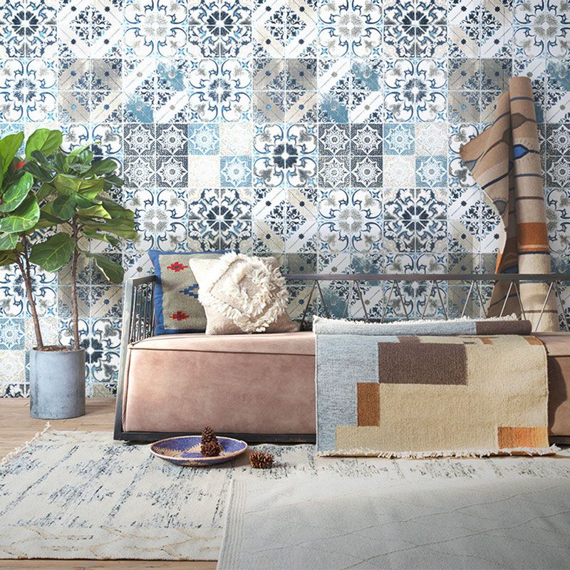 Ethnic Boho Tile Self-Adhesive Wallpaper in Fresh Color Waterproofing