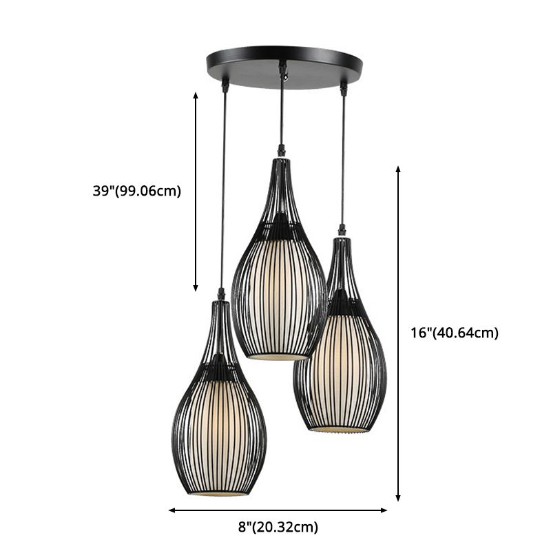 Lampe suspendue en forme noir