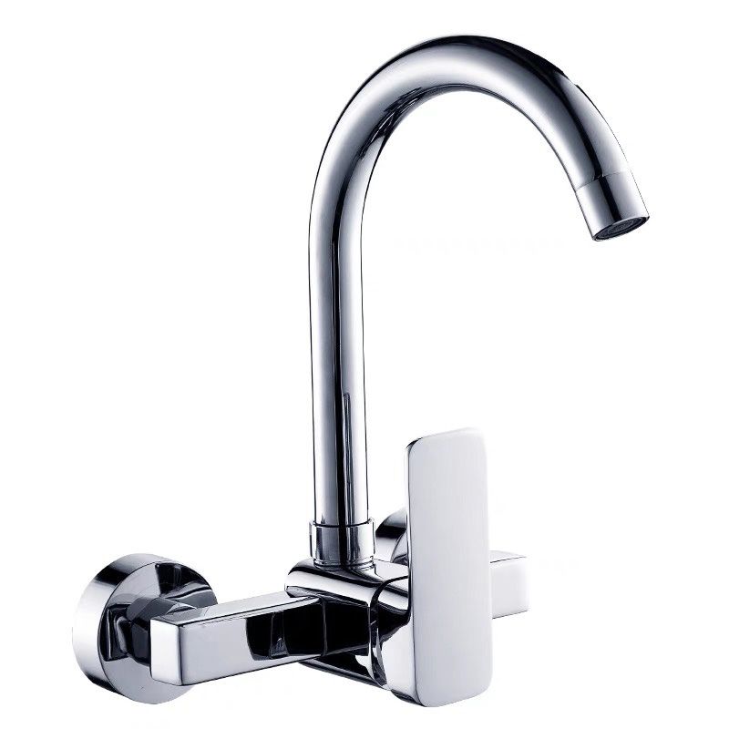 Centerset Bathroom Sink Faucet Single-handle Swivel Spout Centerset Faucet