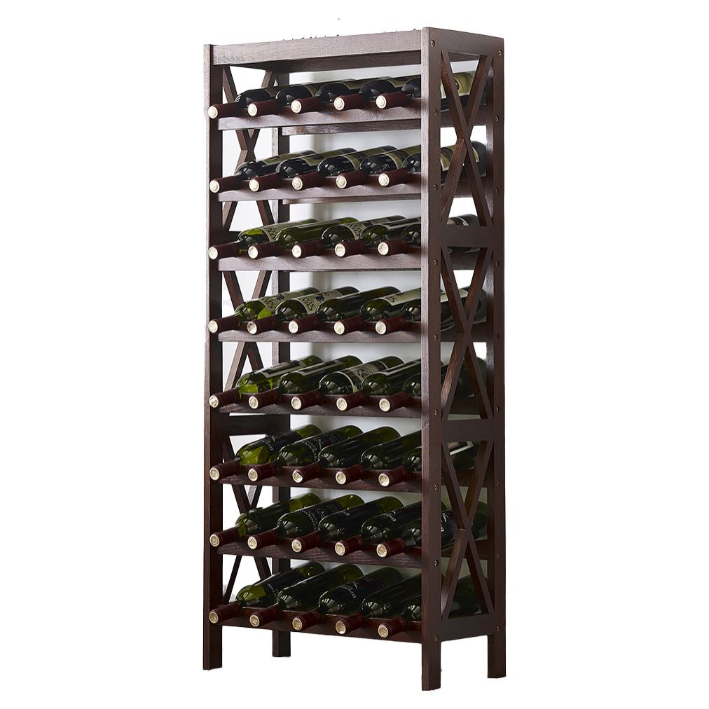 Contemporary Floor Wine Bottle Rack Solid Wood Wine Bottle Rack for Home