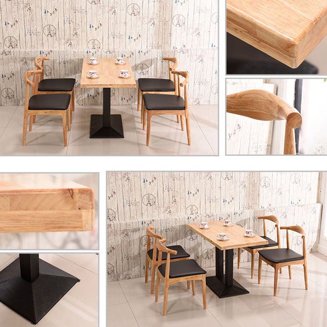 Industrial Upholstered Dining Side Chair Wood Dining Chair for Dining Room