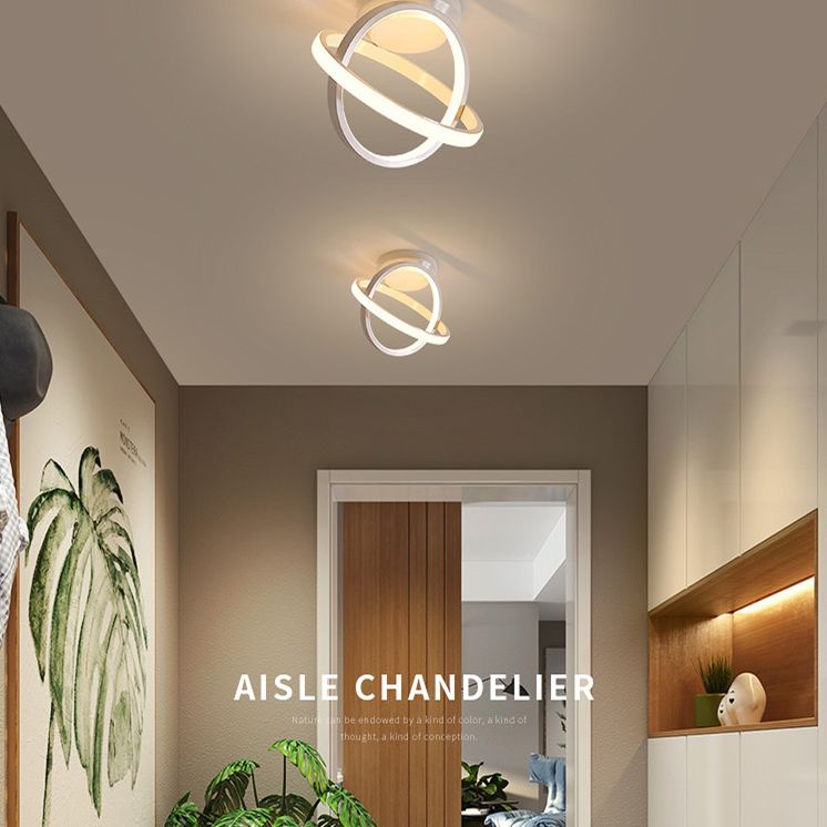 Circle Semi Flush Mount Leuchte ultra-intensive Metall Deckenleuchten für den Flur